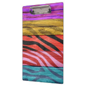 Zebrastrepen op hout #12 klembord (Links)