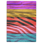 Zebrastrepen op hout #12 klembord (Achterkant)
