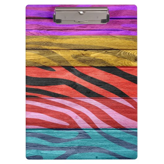 Zebrastrepen op hout #12 klembord (Voorkant)