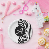 Zebrastrepen Papieren Bordje (Feest)