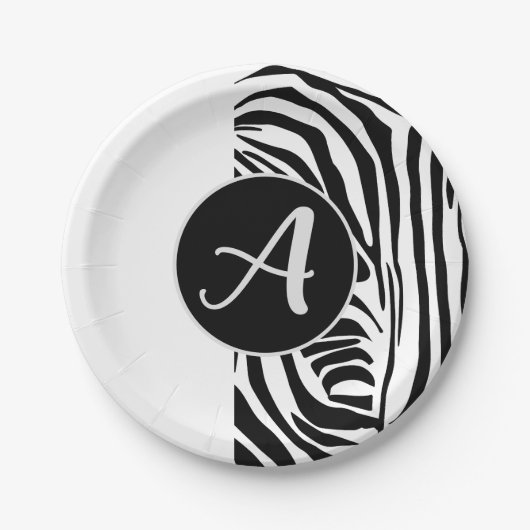 Zebrastrepen Papieren Bordje (Voorkant)