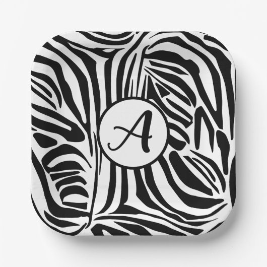 Zebrastrepen Papieren Bordje (Voorkant)