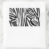 Zebrastrepen Rechthoekige Sticker (Tas)