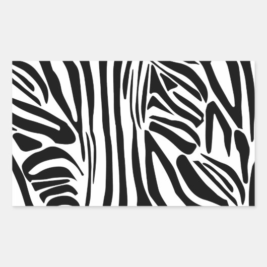 Zebrastrepen Rechthoekige Sticker (Voorkant)