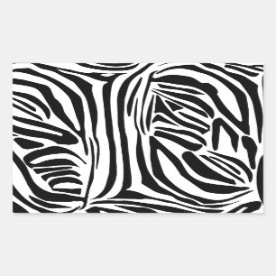 Zebrastrepen Rechthoekige Sticker