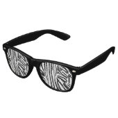 Zebrastrepen Retro Zonnebril (Gekanteld)