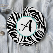Zebrastrepen Ronde Button 6,0 Cm (In situ)