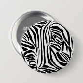 Zebrastrepen Ronde Button 7,6 Cm (Voorkant /achterkant)