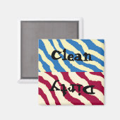 Zebrastrepen Schoon en Vies Magneet (Voorkant / Achterkant)