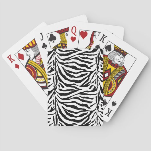 Zebrastrepen Schutkleur Pokerkaarten (Achterkant)