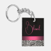 Zebrastrepen Sleutelhanger (Voorkant Links)