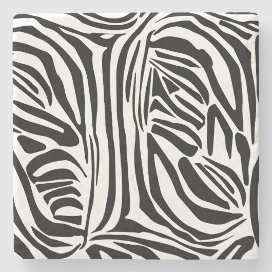 Zebrastrepen Stenen Onderzetter (Voorkant)