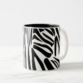 Zebrastrepen Tweekleurige Koffiemok (Voorkant rechts)