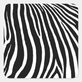 Zebrastrepen vierkante sticker