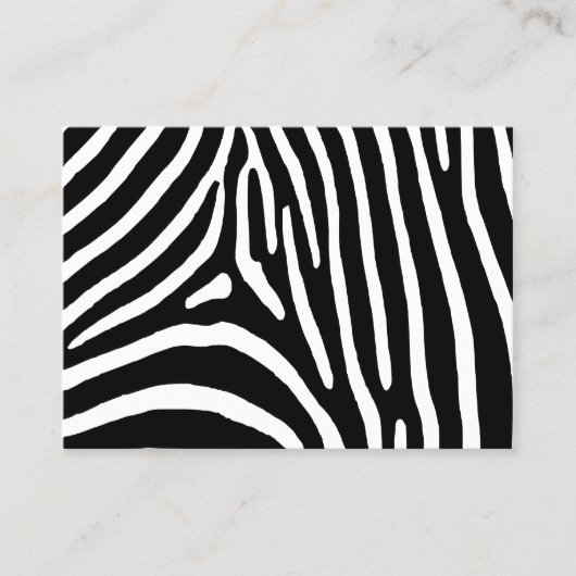 Zebrastrepen Visitekaartje (Voorkant)