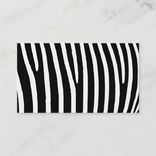 Zebrastrepen Visitekaartje (Voorkant)