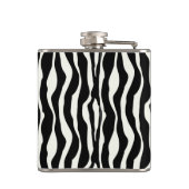 Zebrastrepen - Zwart en Wit Heupfles (Achterkant)
