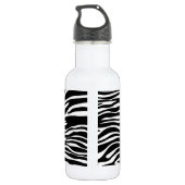 Zebrastrepen, Zwart En Wit Waterfles (Achterkant)