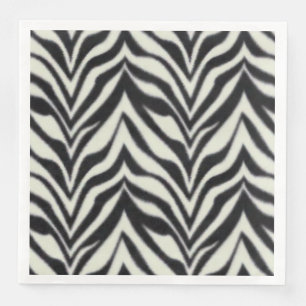 Zebrastrepen Zwart Wit Wilde Safari Servet