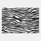 Zebrastripes in roze, zwart en blauw inpakpapier vel (Voorkant 3)