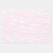 Zebrastripes in roze, zwart en blauw inpakpapier vel (Voorkant 2)