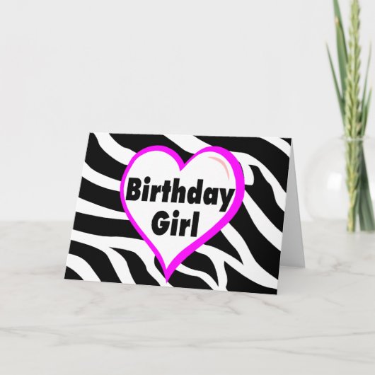 Zebrastrips (Heart Zebra Stripes) Kaart (Voorkant)