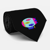 Zebravis in een Zeppelin Stropdas (Opgerold)