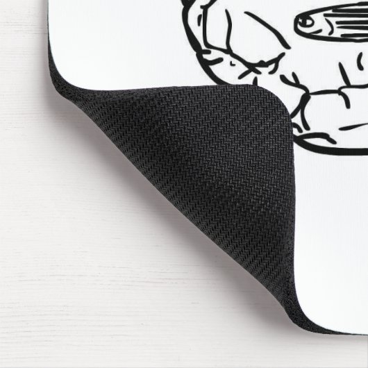 Zebravis op de hersenmousepad muismat (Hoek)