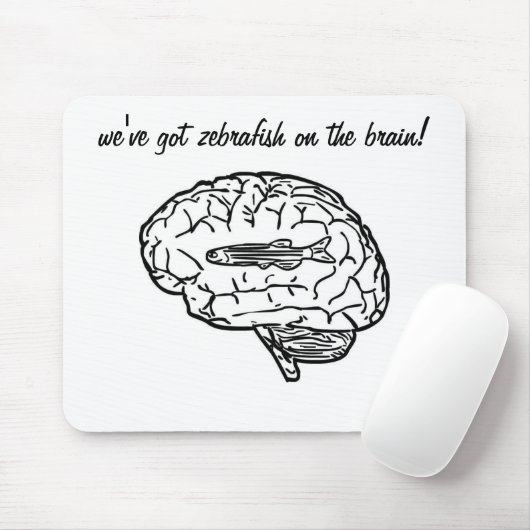 Zebravis op de hersenmousepad muismat (Met muis)