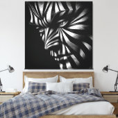zebrine canvas afdruk (Insitu (Slaapkamer))