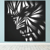 zebrine canvas afdruk (Insitu (Houten vloer))