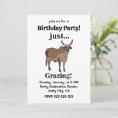 Zebu Cattle Cow Animal Birthday Party Kaart (Staand voorkant)