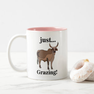Zebu Rundvee Koe Dier Tweekleurige Koffiemok