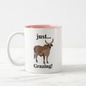 Zebu Rundvee Koe Dier Tweekleurige Koffiemok (Links)
