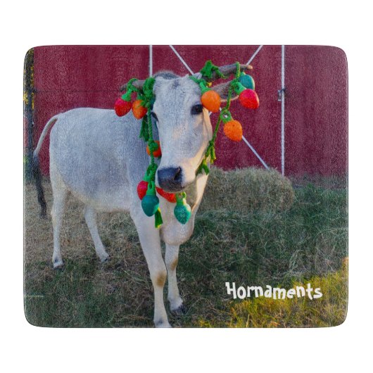 zebu xmas snijboard snijplank (Voorkant)