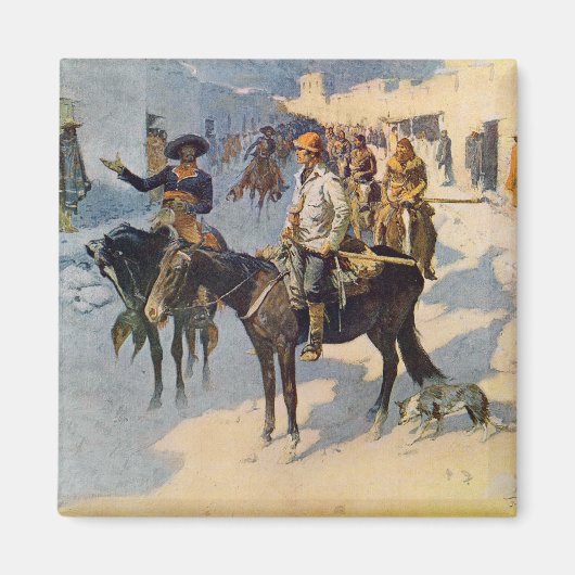 Zebulon Pike Entering Santa Fe Magneet (Voorkant)