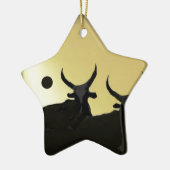 ZEBUS op goud Keramisch Ornament (Links)