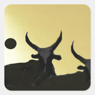 ZEBUS op goud Vierkante Sticker