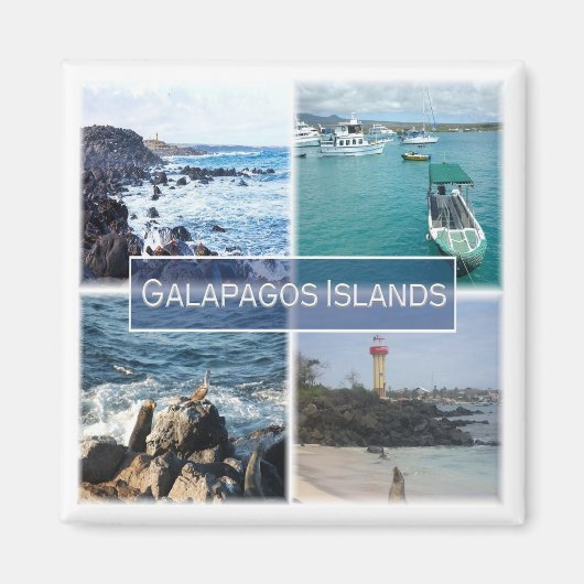 zEC003 GALAPAGOS Islands, Mosaic, Ecuador, Fridge Magneet (Voorkant)