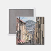 zEC009 QUITO, Old Town, America, Fridge Magneet (Voorkant / Achterkant)