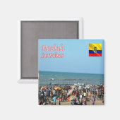 zEC016 MACHALA, Las Palmas, Ecuador, Fridge Magneet (Voorkant / Achterkant)