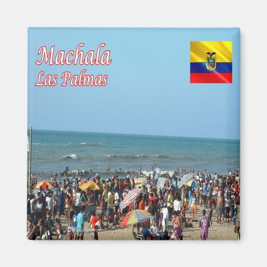 zEC016 MACHALA, Las Palmas, Ecuador, Fridge Magneet (Voorkant)