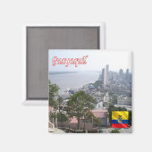 zEC020 GUAYAQUIL, Ecuador, Amerika, Fridge Magneet (Voorkant / Achterkant)