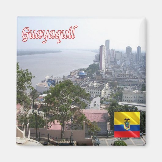 zEC020 GUAYAQUIL, Ecuador, Amerika, Fridge Magneet (Voorkant)