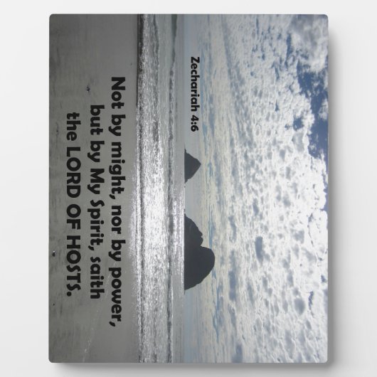 Zech. 4:6 Niet bij machte, noch bij machte, Fotoplaat (Voorkant)