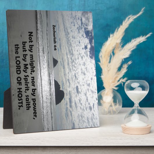 Zech. 4:6 Niet bij machte, noch bij machte, Fotoplaat (Zijkant)