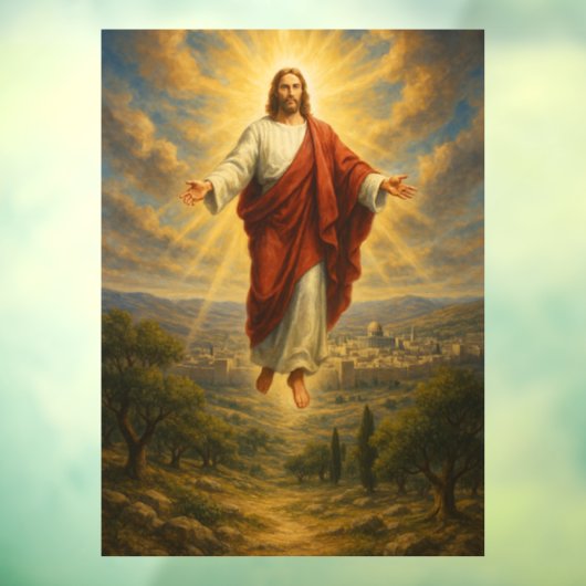 Zechariah 14:4 cling - Jesus returns Raamsticker (Vel 3)