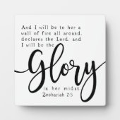 Zechariah 2:5 Bijbelse Scriptplank Farmhouse Fotoplaat (Voorkant)