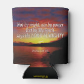 Zechariah 4:6 NIET DOOR MIGHT Inspirerend Manuscri Blikjeskoeler (Achterkant)