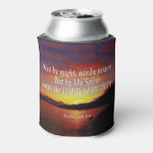 Zechariah 4:6 NIET DOOR MIGHT Inspirerend Manuscri Blikjeskoeler (Blikje Achterkant)